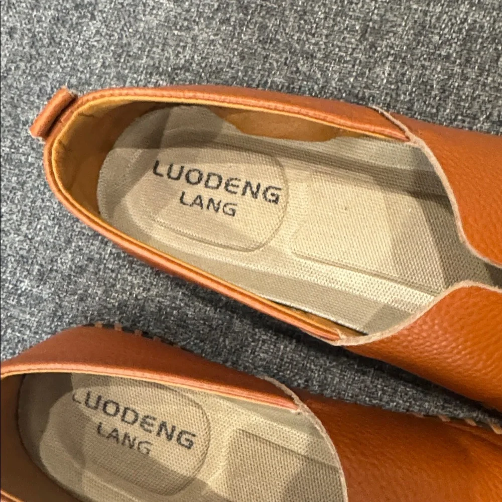 Luodeng Lang Men's Tan Leather‎ Loafers size 40/7.5